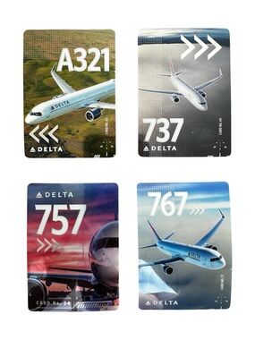 Delta Airlines Aviation Plane Trading Cards A321 737 757 767 No. 54 69 65 71